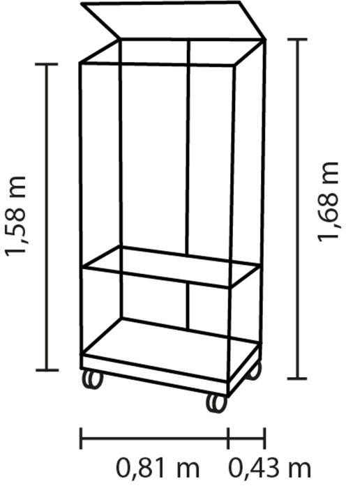 Växthus Urban Svart Glas Sockel 0,35 m² Vitavia